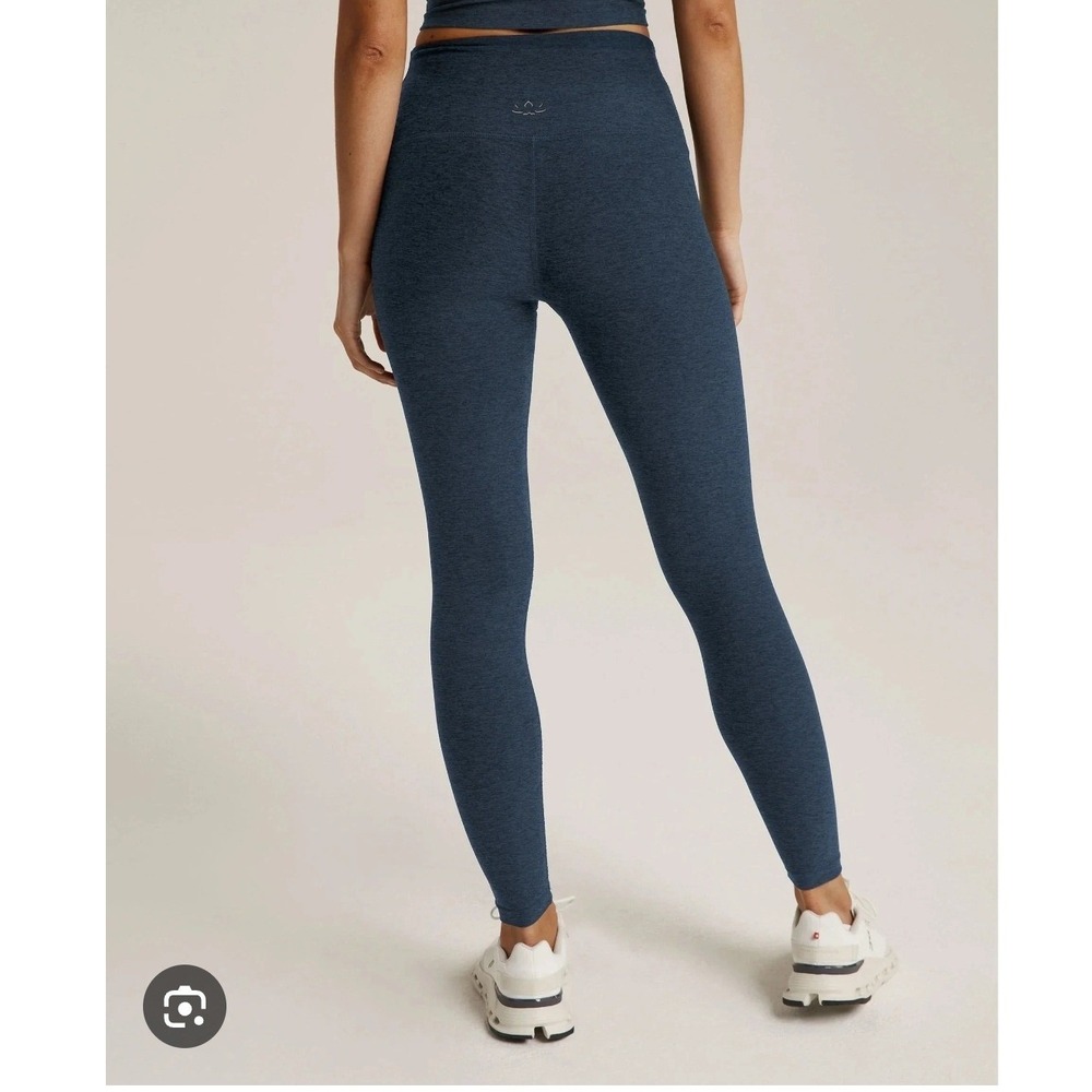 Beyond yoga spacedye capri navy leggings high waisted size small gym lounge soft